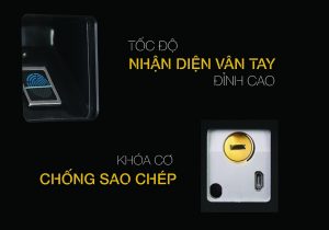 Nhận diện vân tay siêu tốc của khóa cửa Unicor Hàn Quốc